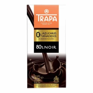 Trapa Chocolat Noir 80% Sans Sucres Ajoutés 80g - sans gluten