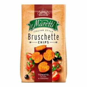 Bruschette Maretti – Bouchees de Pain Saveur Tomates Olives et Origan – 70 g