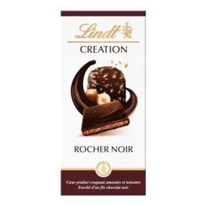 Lindt Creation Tablette de Chocolat Noir Rocher Noir – 150g