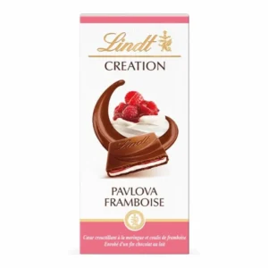 Lindt CREATION Pavlova Framboise – Tablette de Chocolat au Lait 150g