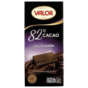 Valor Chocolat Noir 82% Cacao 100 g – SANS GLUTEN
