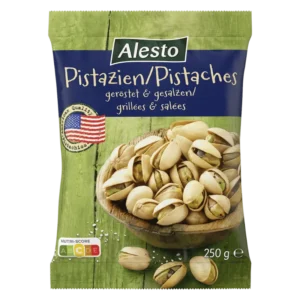 Alesto – Pistaches de Californie Grillées et Salées 250g