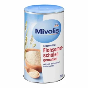 Mivolis Flohsamen schalen Gemahlen 250 g – Psyllium en Poudre pour la Digestion et le Bien-Être Intestinal