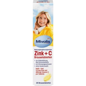 MIVOLIS Effervescent ZINK+C, 20 Comprimés Effervescents