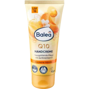 Balea HAND CREME,Crème pour les mains Balea Q10 à l'huile d'abricot et SPF 15, 100 ml