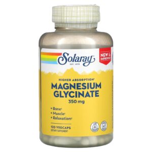 Solaray Magnesium Glycinate, 350 mg, High Absorption 120