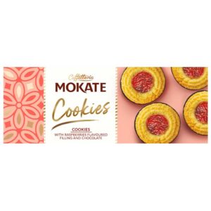 MOKATE COOKIES RINGS - BISCUIT ANNEAUX FOURRES A LA FRAMBOISE 150G