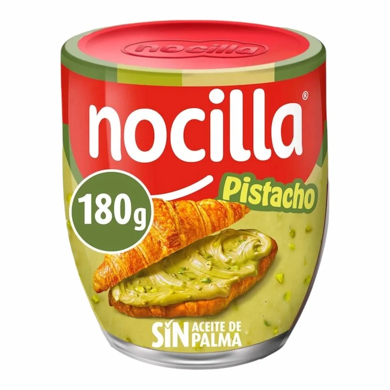 Nocilla Pate a Tartiner Pistache 180g – Sans Huile de Palme & Sans Gluten