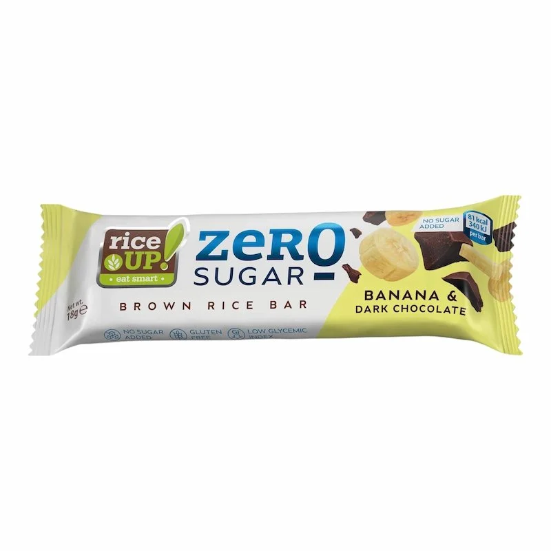Rice Up ZERO SUGAR Bar Chocolat Noir 18g – Sans Sucre et Sans Gluten