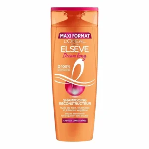 LOreal Paris Elseve Dream Long Shampooing Reconstructeur Maxi Format 400ml – Cheveux Longs Abîmés – Réparation & Soin