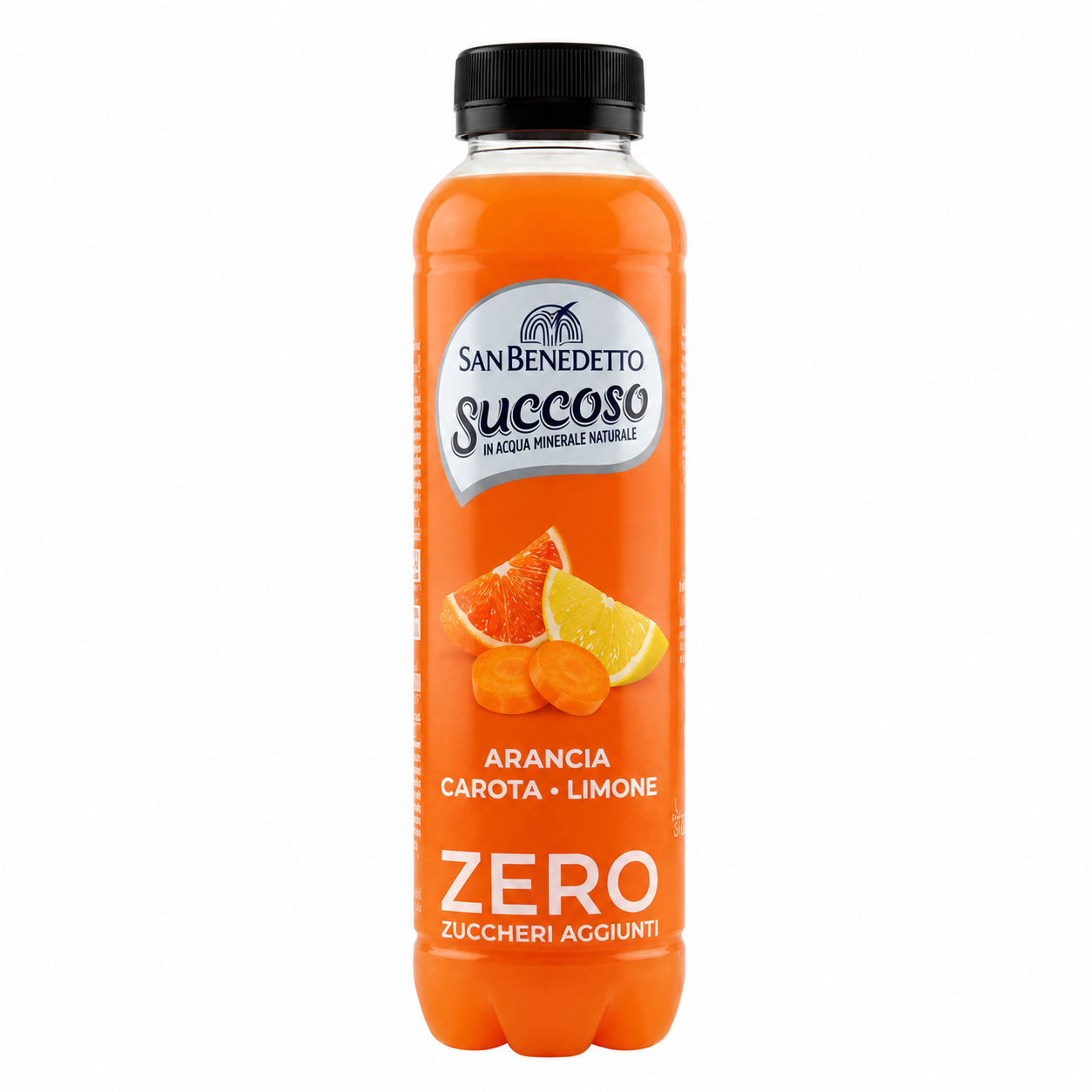 San Benedetto Succoso Arancia, Carota, Limone Zero Sucres Ajoutés 400ml – Boisson ACE Sans Sucres Ajoutés
