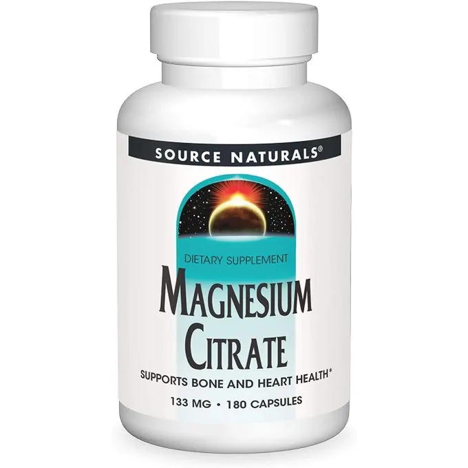 Source Naturals Magnésium Citrat ( Acide citrique) 180 capsules