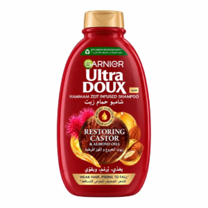 Garnier Ultra Doux Hammam Zeit Huile de Ricin & Amande 400ml – Shampooing Reparateur & Nourrissant