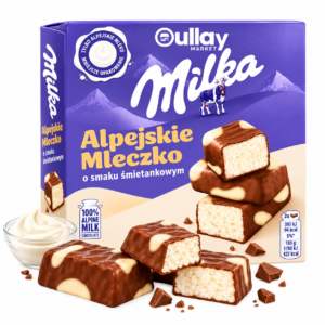 Milka Alpejskie Mleczko Smietankowe 350g – Bouchees Mousse a la Creme Enrobees de Chocolat au Lait